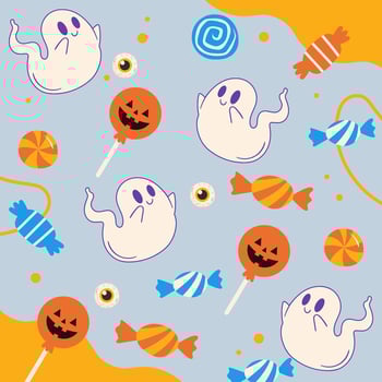 Cute Halloween Ghost Background photo