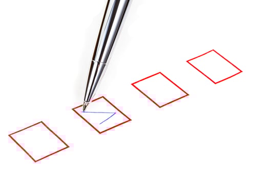 tick in red square box photo
