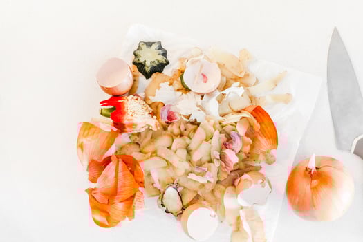 Organic cooking food waste ready to composting photo