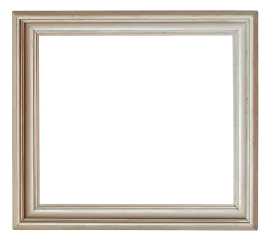 wide grey painted wooden picture frame photo