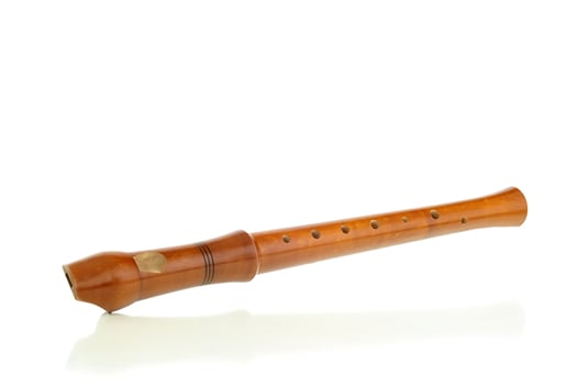 Wooden flute in pict photo