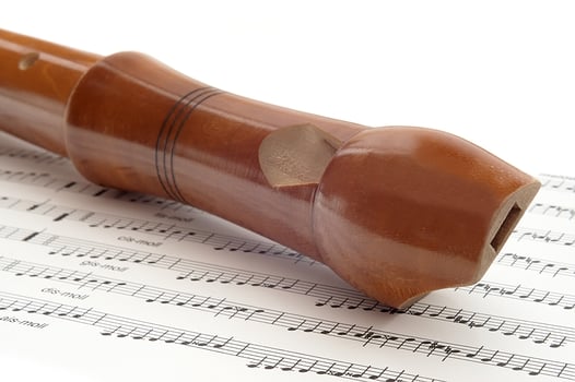 Wooden flute and tone photo