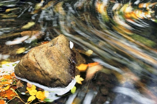 Stone in water photo