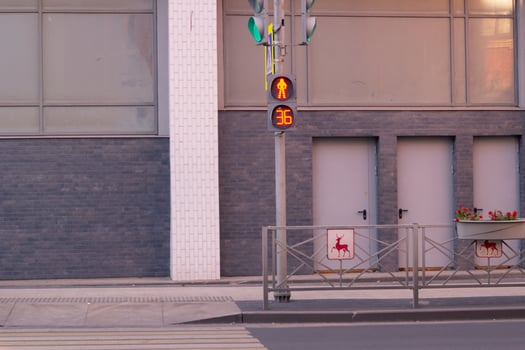 Street of the city is a pedestrian crossing photo