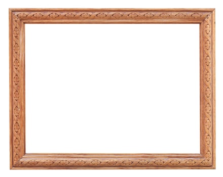 old carved wood picture frame photo