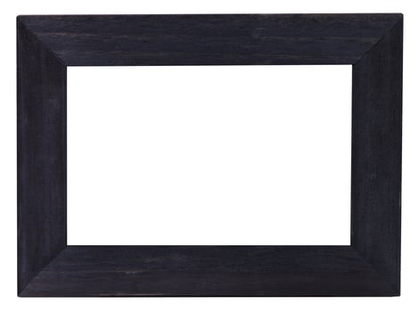 wide flat black picture frame photo