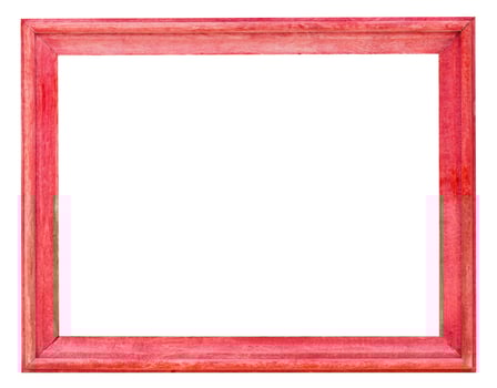 old red painted wooden picture frame photo