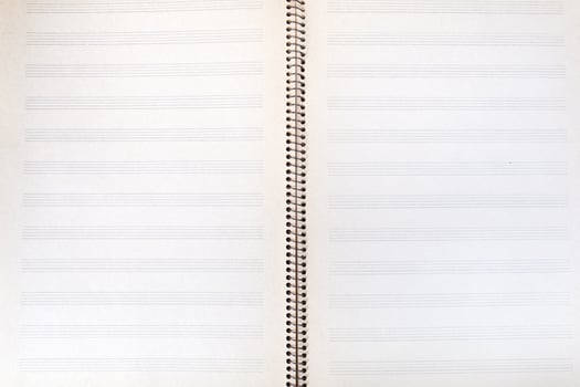 double-page spread of music book photo