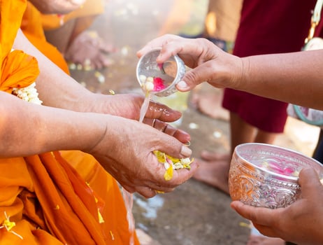 traditional thai new year photo