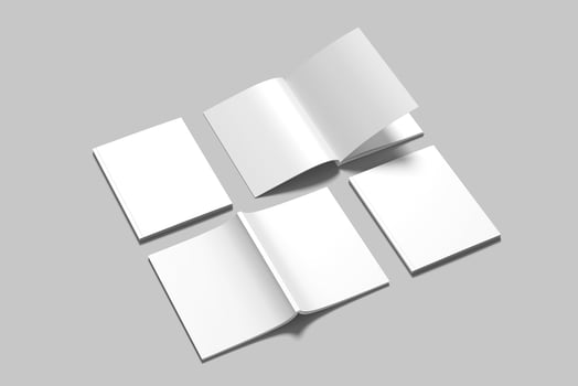 Us Letter Magazine Mockup Blank photo