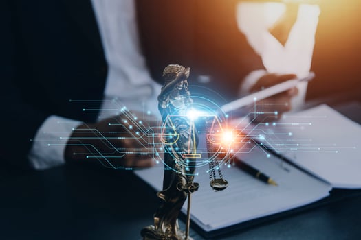 Lawsuit and justice concept, Lawyer working with partner at law photo