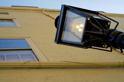 lantern on street in Boston photo