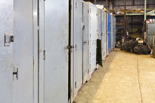metal cabinets in turning shop photo