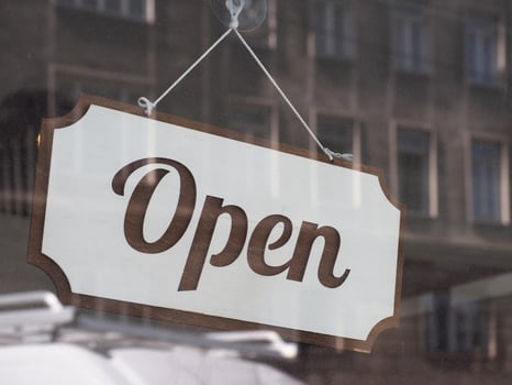 Open shop sign photo