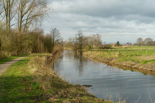 The river Aa near borken in germany photo