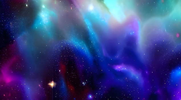 Space background. Realistic starry night. Cosmos and shining stars. Milky way and stardust. Color galaxy with nebula. Magic Infinite universe. photo