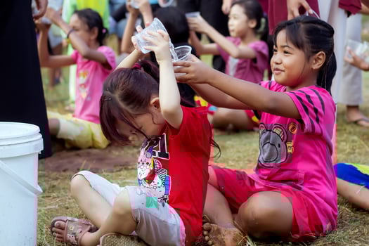 Magetan, Indonesia. August 17, 2022. Indonesian children are happy to celebrate Indonesia's independence day by participating in a competition. photo