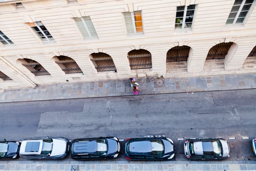 parking cars in Paris photo