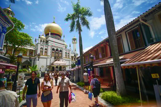 Singapore 1 june 2022. street view of Masjid Sultan in singapore photo