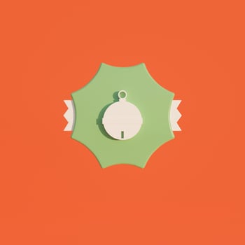 3d medal coin with bell icon photo