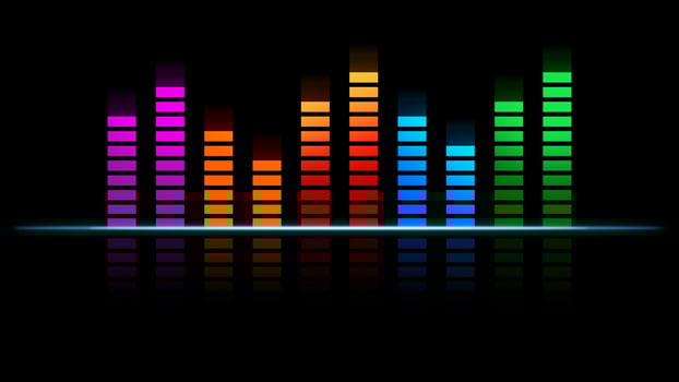 Colorful music equalizer display photo