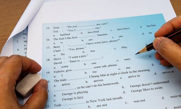 english grammar test photo
