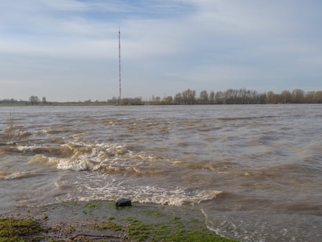 the river rhine in wesel photo