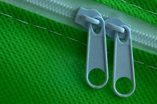 Zipper and green photo