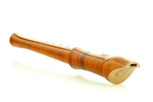 Wooden flute instrument photo