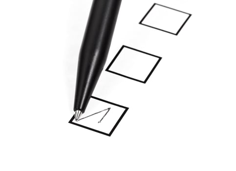 tick in black square box photo