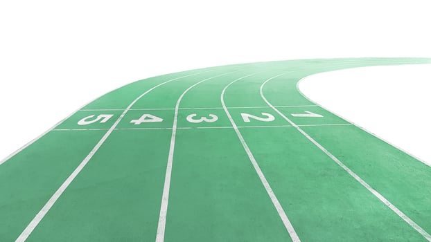 Photo of the big stadium treadmill for sports background