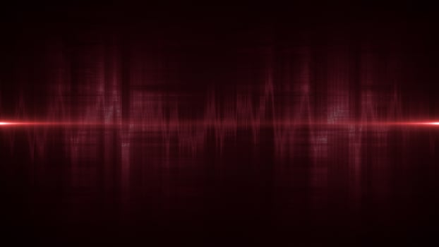 Red cardiogram soundwave, pulse, abstract and cardiology graph hospital wave chart graphic monitor rate waveform, technology light curve display shaped colors photo
