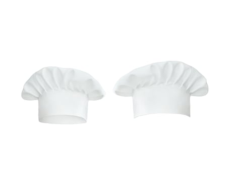 white chef hat, isolated on white photo