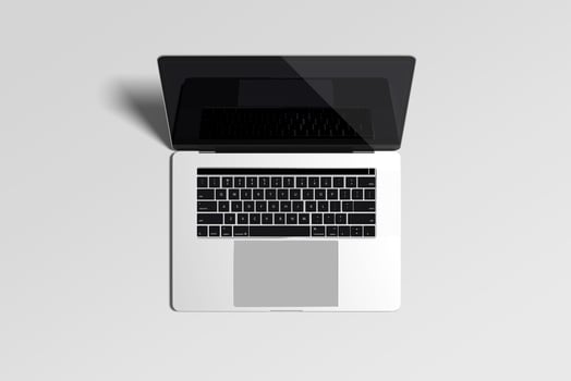 Clean laptop mockup blank photo