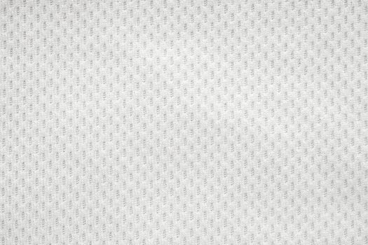 White sports clothing fabric jersey football shirt texture top view close up photo