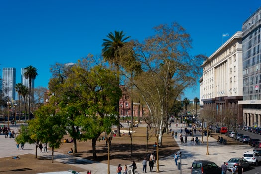 Buenos Aires, Argentina. September 04, 2022. May Square Plaza de Mayo and the Pink House Casa Rosada also known as Government House Casa de Gobierno photo