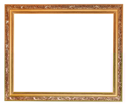 gilted carved old wooden picture frame photo