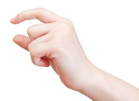 showing small size - hand gesture photo