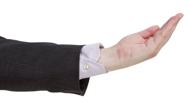 empty palm - hand gesture photo