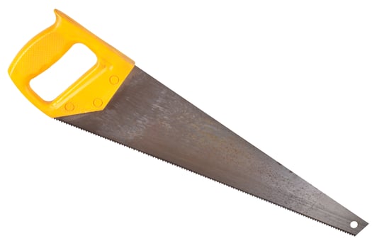 crosscut hand saw isolated on white photo