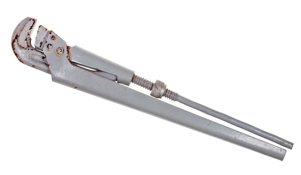 grey pipe wrench photo