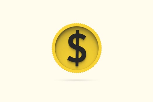 Dollar SymbolCoin 3d Illustration photo
