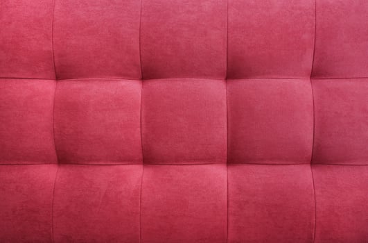 Red suede leather background, classic checkered pattern for furniture, wall, headboard photo