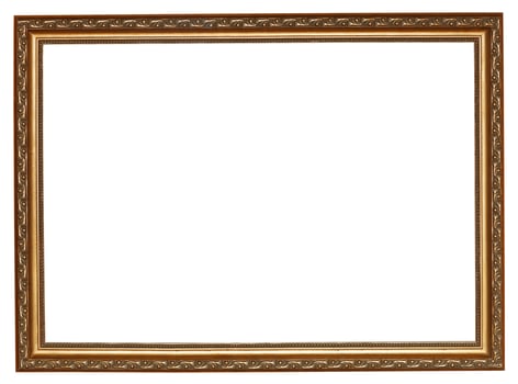 narrow gilted wooden picture frame photo