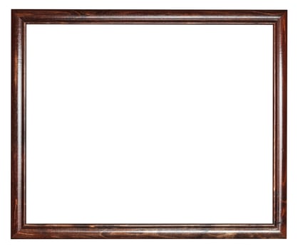 narrow vintage dark brown wooden picture frame photo