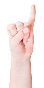 finger account one - hand gesture photo