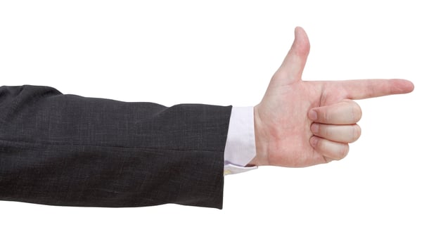gun sign - hand gesture photo