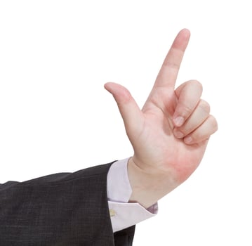 attention sign - hand gesture photo