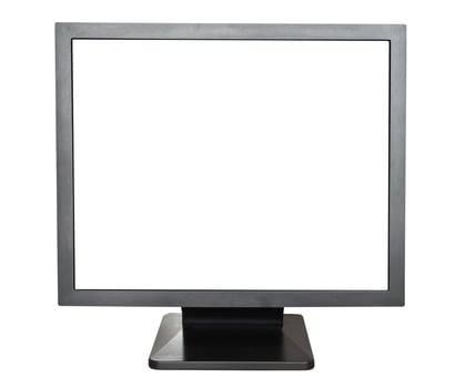 black display with cut out screen isolated photo