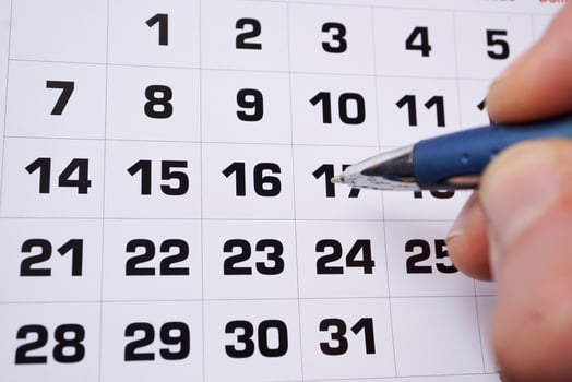 calendar to record appointments and events photo